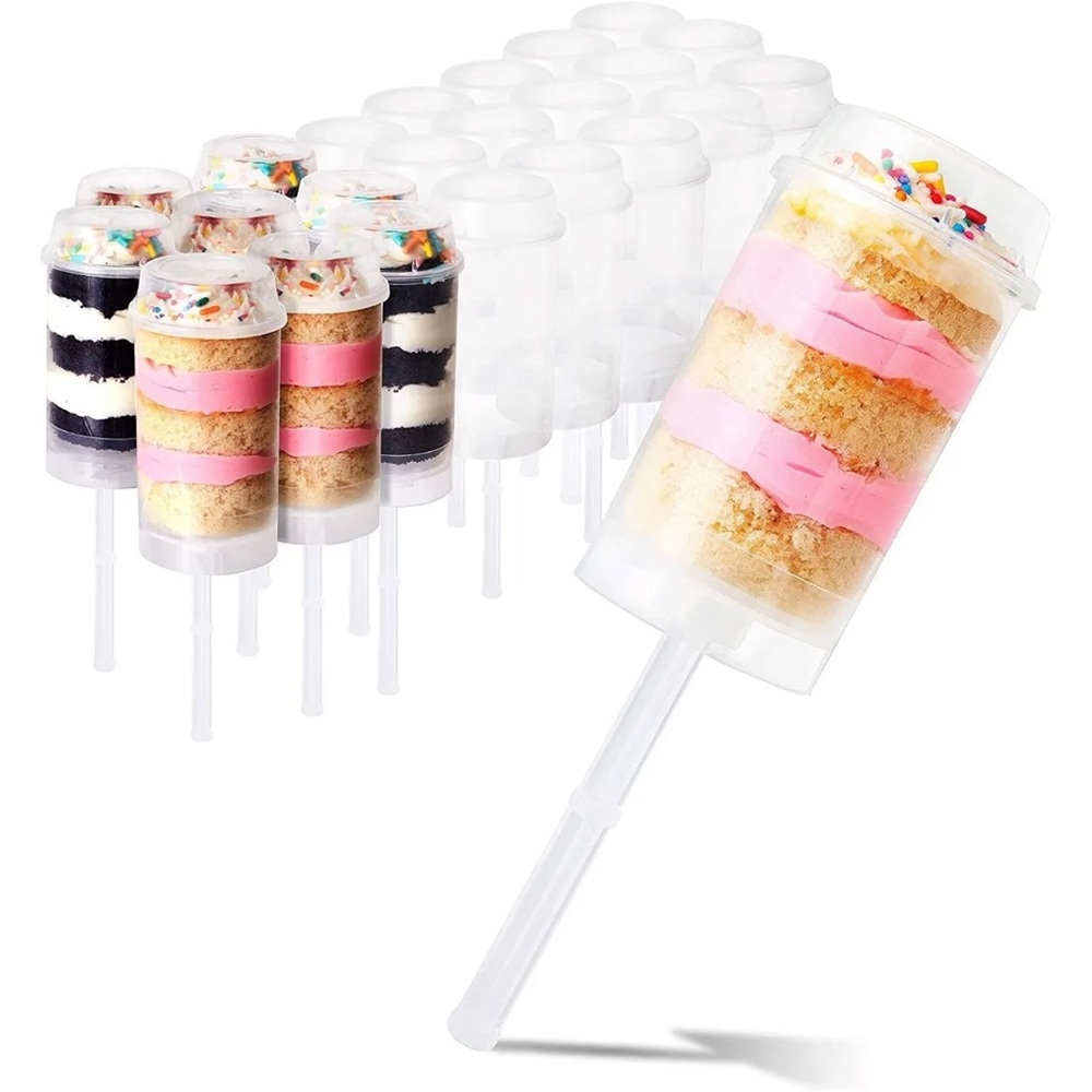 Set Of 10 Do It Yourself Cake Pop/Push Pop Cylinders Birthday Party Bridal Baby